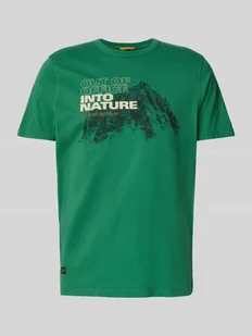 T-shirt z nadrukiem z logo - Koszulki męskie - miniaturka - grafika 1