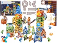 Klocki - Klocki Magnetyczne Konstrukcyjne Tor Kulkowy Świecące Elementy 174 El. - miniaturka - grafika 1