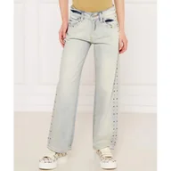 Spodnie sportowe damskie - Guess Jeansy Loose fit - miniaturka - grafika 1