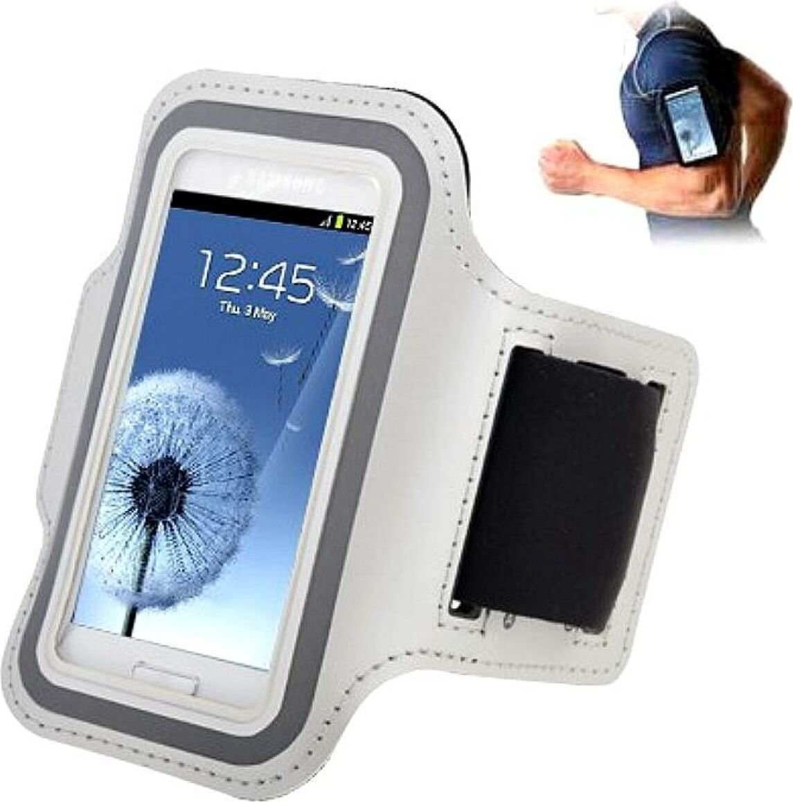 Opaska sportowa do Samsung Galaxy S3 mini i8190 / i8195 / i8200 i Galaxy Trend Duos S7562 Biały