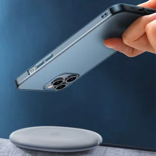 Baseus Frosted Glass Case Sztywne etui z elastyczną ramką iPhone 12 Pro Max Biały (WIAPIPH67N-WS02) WIAPIPH67N-WS02 - Etui i futerały do telefonów - miniaturka - grafika 7