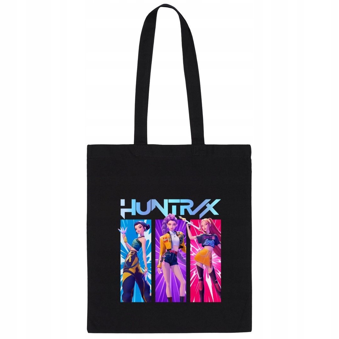 HUNTRIX DEMON HUNTERS TORBA CZARNA SHOPERKA NA RAMIĘ BAWEŁNIANA GRUBA