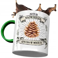 Kubki - Kubek Zielony Dla Artura Kolegi Męża na Prezent z Nadrukiem ze Zdjęciem + Opakowanie na prezent (wzór 03) - miniaturka - grafika 1