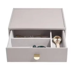 Pudełko na biżuterię z szufladą (taupe) Classic Stackers - Pudełka i szkatułki - miniaturka - grafika 1