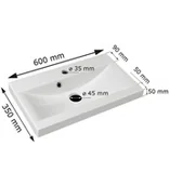 Umywalki - Umywalka SELINA LP5 biała do łazienki - miniaturka - grafika 1