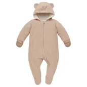 Kombinezony dla dzieci - PINOKIO WELUROWY KOMBINEZON NIEMOWLĘCY BEŻOWY LOVELY DAY 80 - miniaturka - grafika 1