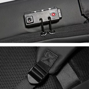 Plecak antykradzieżowy Fenruien na laptopa do 15.6" z portem USB wodoodporny Czarny - Torby fotograficzne i futerały - miniaturka - grafika 3
