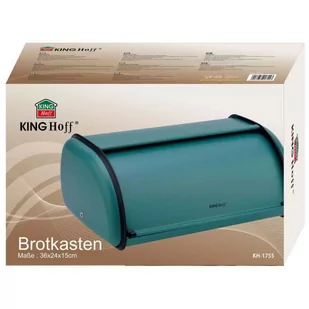 CHLEBAK STALOWY MAŁY 36CM KINGHOFF KH-1755 ZIELONY - Chlebaki - miniaturka - grafika 3