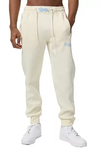Lonsdale spodnie dresowe męskie kilmorack, beżowy/niebieski, 3XL, 117385 - Spodnie sportowe męskie - miniaturka - grafika 1