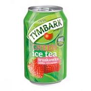 Soki i napoje niegazowane - Green Ice Tea truskawka bez dodatku cukru Tymbark 330ml - miniaturka - grafika 1