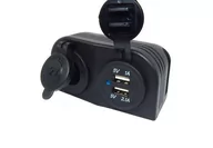 Pozostałe narzędzia ogrodowe - Carcommerce Sp. z o.o. Carcommerce Sp z o.o ŁADOWARKA CYRUS 2XUSB + GNIAZDO ZAPALNICZKI zakupy dla domu i biura 42561 - miniaturka - grafika 1
