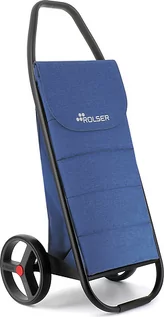 Torby i wózki na zakupy - Wózek na zakupy Rolser Com 8 Twed Polar niebieski czarna rama - grafika 1