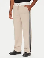 Spodnie sportowe męskie - Guess Spodnie dresowe Z5YB14 KCRU2 Beżowy Regular Fit - miniaturka - grafika 1