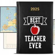 Kalendarze - Kalendarz Książkowy A5 2025 BEST TEACHER EVER Planer Terminarz Wz - miniaturka - grafika 1