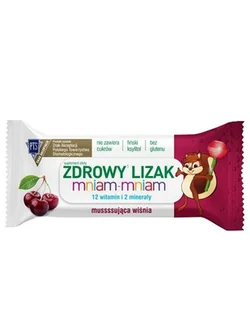 STARPHARMA ZDROWY LIZAK MNIAM MNIAM 6G MUSUJĄCA WIŚNIA - Gumy do żucia, lizaki, dropsy - miniaturka - grafika 2