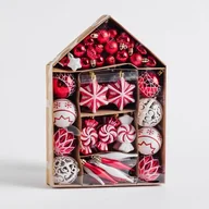 Bombki - Bombki Festive House komplet 73 szt.czerwony - miniaturka - grafika 1