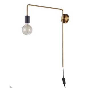 Italux Kinkiet Moniq 1 x 60 W E27 gold black MB-BR1721402-W1-G - Lampy ścienne - miniaturka - grafika 1