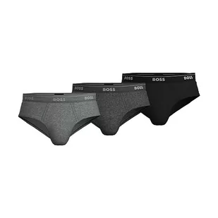 Hugo Boss Męskie figi 3p Us Co 01breve 10145963 01, Węgiel/czarny/ciemnoszary, XL - Majtki damskie - miniaturka - grafika 1