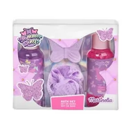 Kosmetyki do kąpieli - Martinelia Shimmer Wings Bath Set zestaw żel pod prysznic 100ml + błyszczący żel do ciała 100ml + musująca kula do kąpieli 30g + myjka 1szt - miniaturka - grafika 1