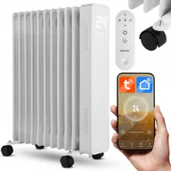 Ogrzewanie przenośne - Mocny Grzejnik Olejowy Elektryczny Olejak 11 Żeber Wydajny Termostat Wifi - miniaturka - grafika 1
