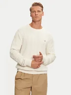 Swetry męskie - Tommy Hilfiger Sweter MW0MW33132 Biały Regular Fit - miniaturka - grafika 1