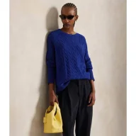 Swetry damskie - POLO RALPH LAUREN Wełniany sweter Loose fit z dodatkiem kaszmiru - miniaturka - grafika 1