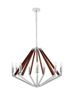 Lampy sufitowe - Kaspa Lampa wisząca Nez 9 ciemne drewno 10494918 - miniaturka - grafika 1