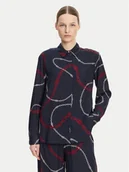 Koszule damskie - Tommy Hilfiger Koszula WW0WW44045 Granatowy Relaxed Fit - miniaturka - grafika 1