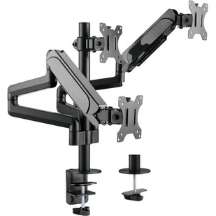 GEMBIRD Biurkowe ramię na 3 monitory - regulowane 17-32inch obciążenie do 7kg - Akcesoria na biurko - miniaturka - grafika 1