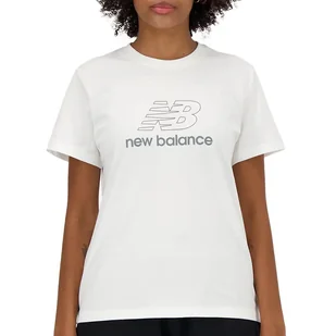 Koszulka New Balance WT41816WT - biała - Koszulki sportowe damskie - miniaturka - grafika 1