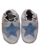Buciki dla niemowląt - lamino Skórzane buty w kolorze jasnoszarym do raczkowania - miniaturka - grafika 1