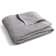 Koce i narzuty dla dzieci - BabyMatex Kocyk dziecięcy 80x100 Mini Rattle szary bawełniany - miniaturka - grafika 1