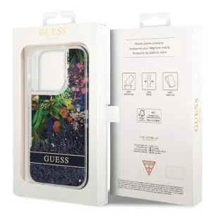 Guess Etui GUHCP14XLFLSB do Apple iPhone 14 Pro Max 6,7" niebieski/blue hardcase Flower Liquid Glitter - Etui i futerały do telefonów - miniaturka - grafika 8