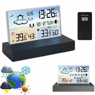 Stacje pogodowe - Bezprzewodowa Stacja Pogodowa Z Czujnikiem IPX4 Termometr Higrometr Budzik - miniaturka - grafika 1