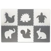 Maty piankowe - Ricokids Duża mata piankowa, puzzle, zwierzątka białe i szare 6 szt. 7490 - miniaturka - grafika 1