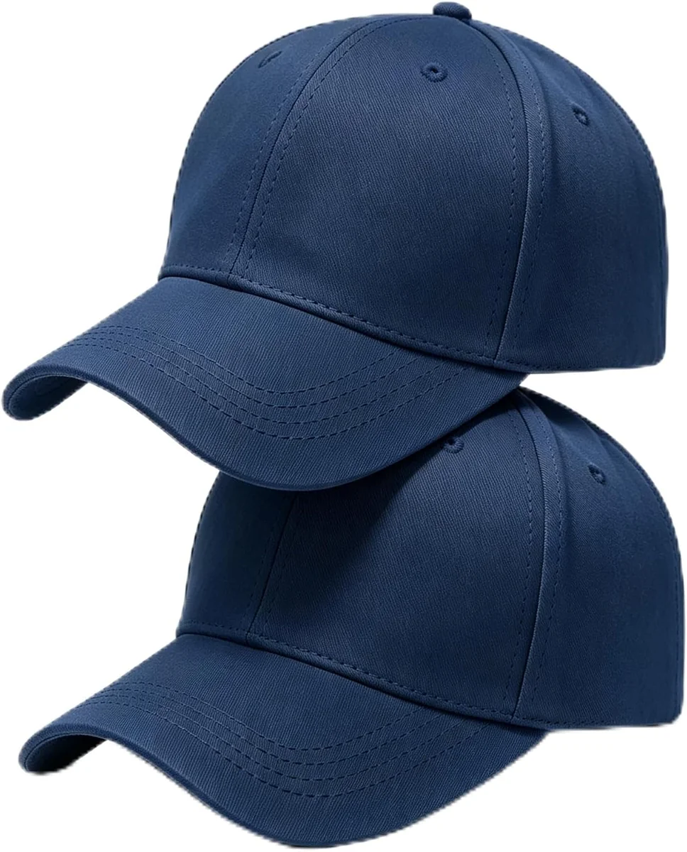CZAPKI 2 SZTUKI UNISEX BAWEŁNIANE SPORTOWE CZARNE DAMSKIE MĘSKIE