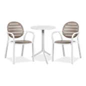 Meble ogrodowe - Zestaw Nardi PALMA/STEP 2+1 Bianco - miniaturka - grafika 1