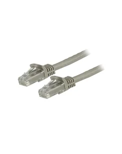 Startech.COM 1.5 M CAT6 CABLE - GREY CAT6 PATCH CORD - SNAGLESS RJ45 CONNECTORS - 24 AWG COPPER WIRE - ETHERNET - ETL - PATCH CABLE - 1.5 M - GREY N - Kable miedziane - miniaturka - grafika 1