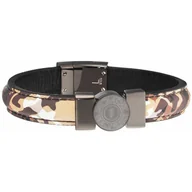 Bransolety męskie - Bransoletka Męska Police PJ25556BLU.02-L Skórzany 21 cm - miniaturka - grafika 1