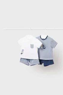 Dresy i komplety dla chłopców - Mayoral Newborn komplet niemowlęcy 2-pack kolor granatowy - grafika 1