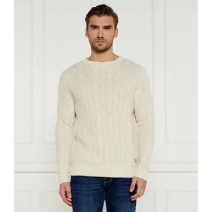 GUESS Sweter EVANDER Regular Fit z dodatkiem wełny - Swetry męskie - miniaturka - grafika 1