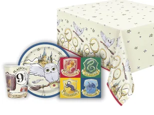 Zestaw urodzinowy Harry Potter - 33 szt. - Dekoracje i nakrycia stołu na imprezę - miniaturka - grafika 1