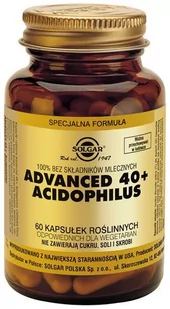 SOLGAR Solgar Advanced 40+ Acidophilus x 60 kaps - Układ pokarmowy - miniaturka - grafika 1