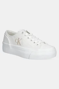 Calvin Klein Jeans tenisówki VULC FLATFORM LOW CV MG damskie kolor biały YW0YW01763 - Trampki damskie - miniaturka - grafika 1