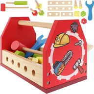 Zabawy w naśladowanie dorosłych - Drewniana Skrzynka Narzędziowa Warsztat dla Dzieci ISO TRADE - miniaturka - grafika 1