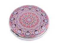 Lusterka do makijażu - Lusterko kieszonkowe Mandala eko skórka - miniaturka - grafika 1