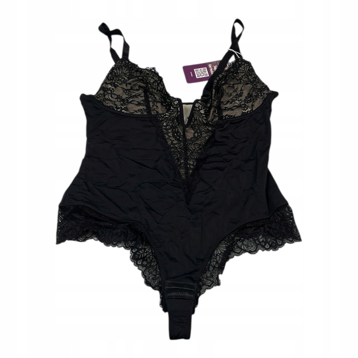 Body damskie Heyshape czarne z koronką 2XL