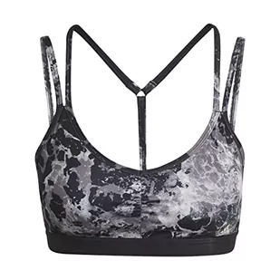 adidas Damski biustonosz sportowy Yo ESS Ls AOP B, czarny, L, czarny, L - Biustonosze - miniaturka - grafika 1