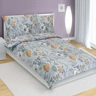 Pościel - Bellatex Pościel z kory Liście fioletowy, 140 x 200 cm, 70 x 90 cm, 140 x 200 cm, 70 x 90 cm - miniaturka - grafika 1