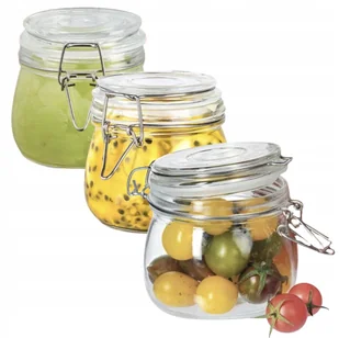 SŁOIK szklany hermetyczny z kapslem POJEMNIK kuchenny szklany 800ML 3 szt - Pojemniki kuchenne - miniaturka - grafika 1